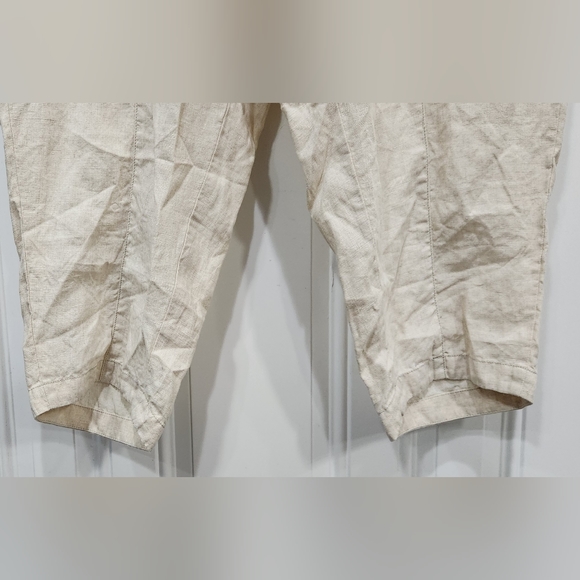 Eileen Fisher tan 100% organic cotton pull on ankle pants women's size XL - Picture 5 of 8